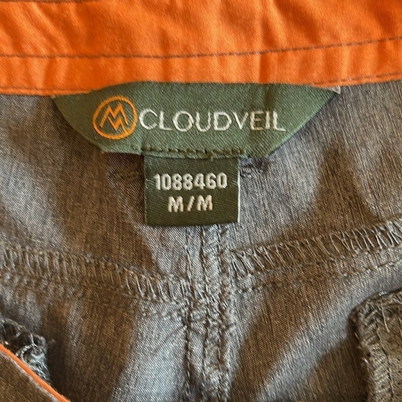 Cloudveil M wide leg light grey heathered pants with pockets and front zip - Picture 4 of 9